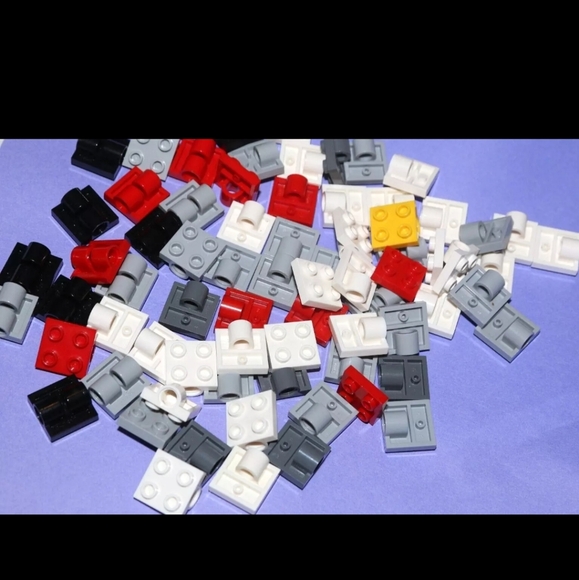 LEGO 2817 modified 2x2 with pin holes, 10247 full cross multicolor ✷ 80 pc lot - Picture 3 of 3